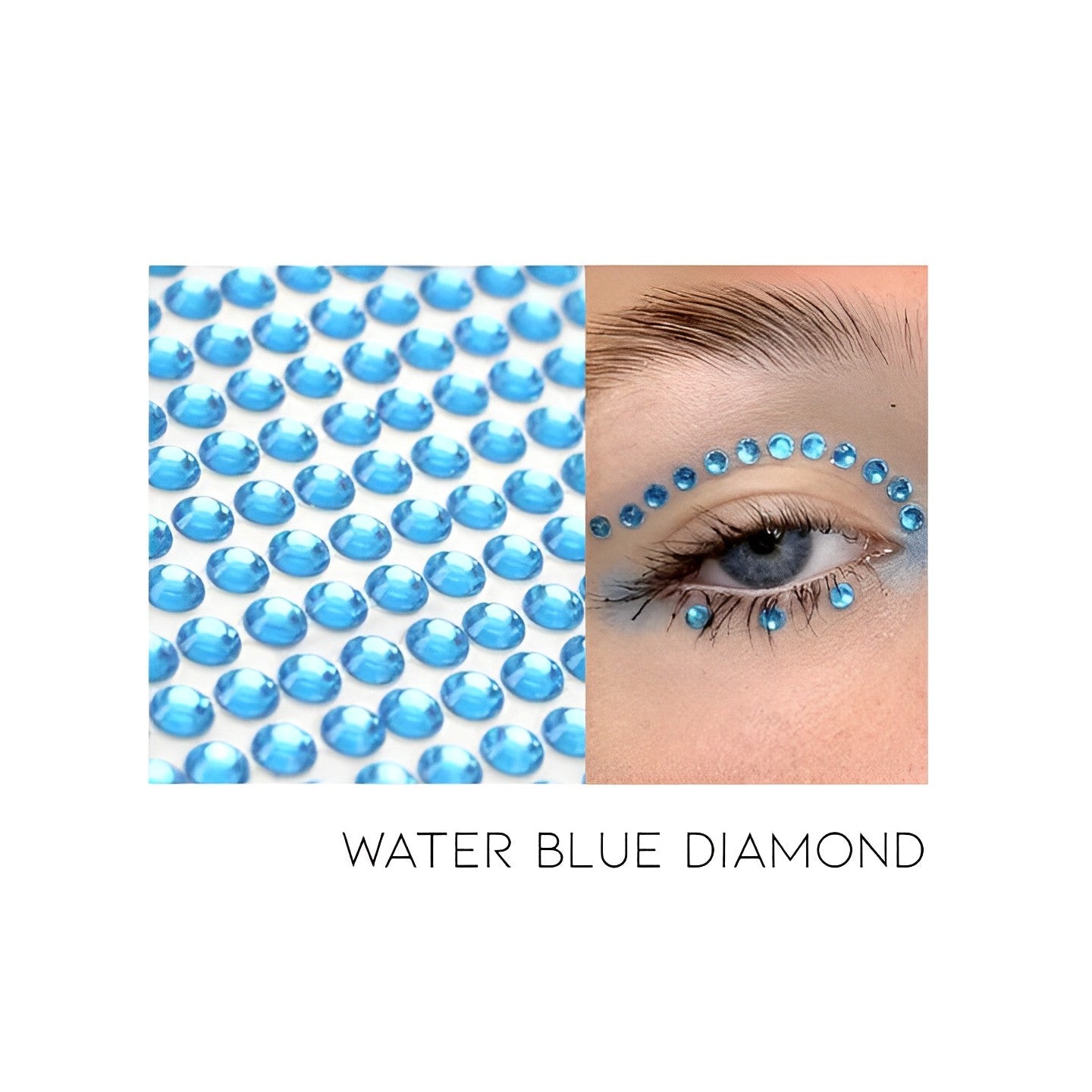 Self-Adhesive Hair/Body/Face Diamond Costumes & Accessories Every Day And Night Water Blue Diamond (3 sheets of 4-6mm) 1 pc 