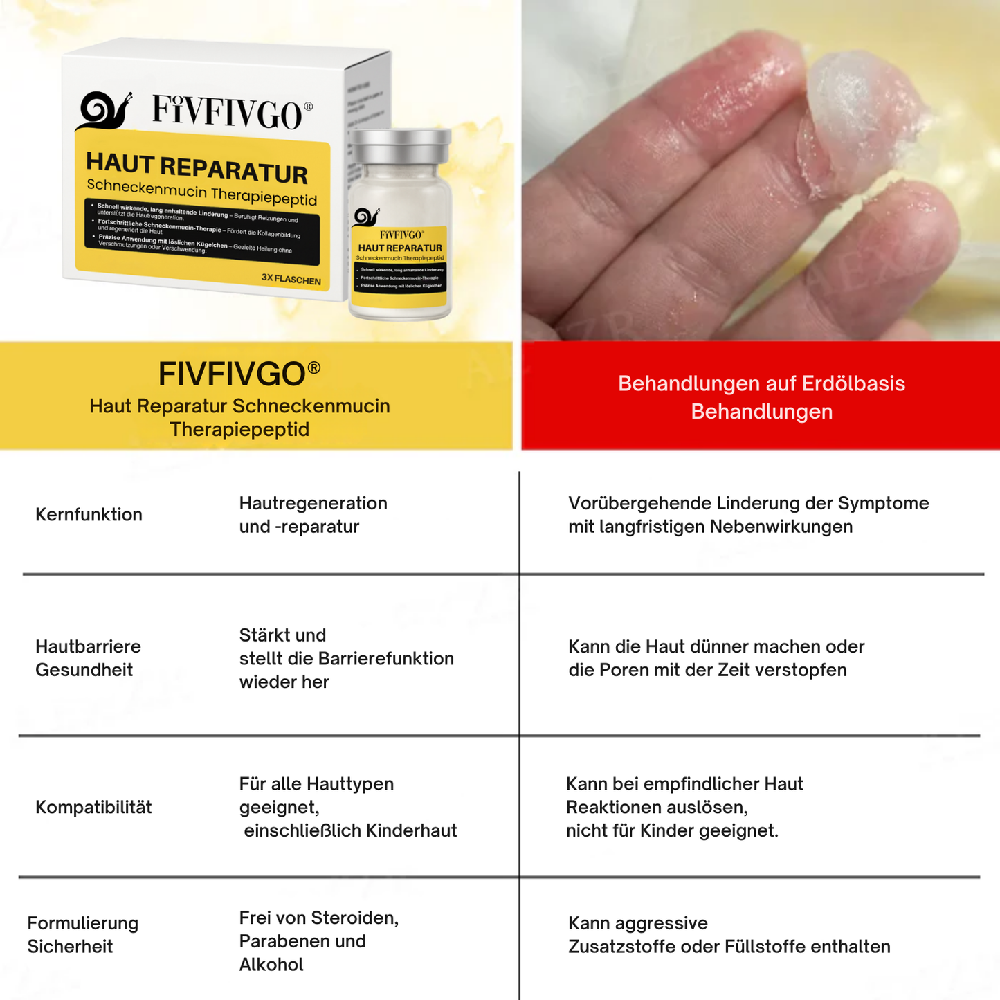 Fivfivgo® Haut Reparatur Schneckenmucin Therapiepeptid