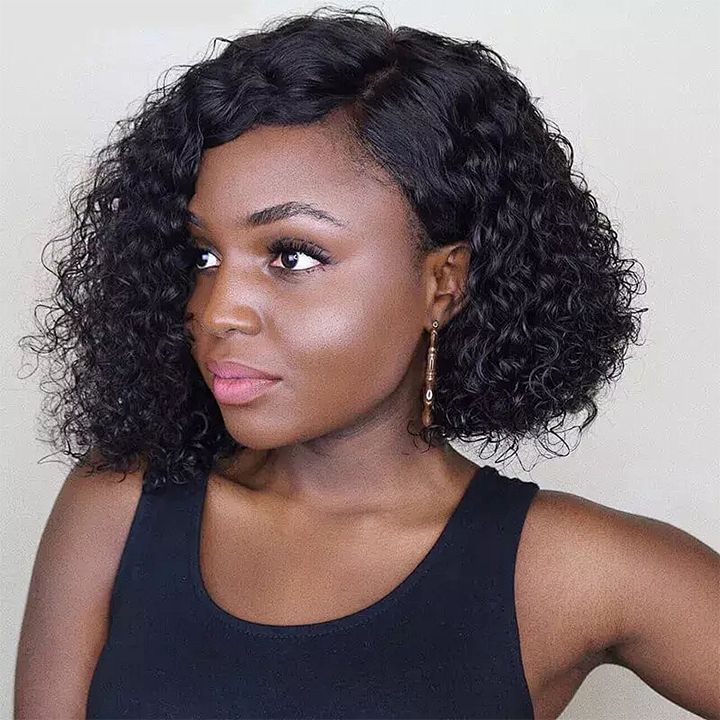 Fivfivgo™ 180% Density Bouncy Deep Curly Glueless Lace Wig