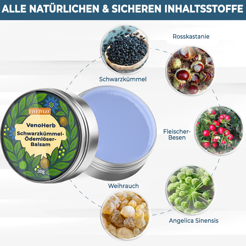 Fivfivgo® VenoHerb Schwarzkümmel-Ödemlöser-Balsam