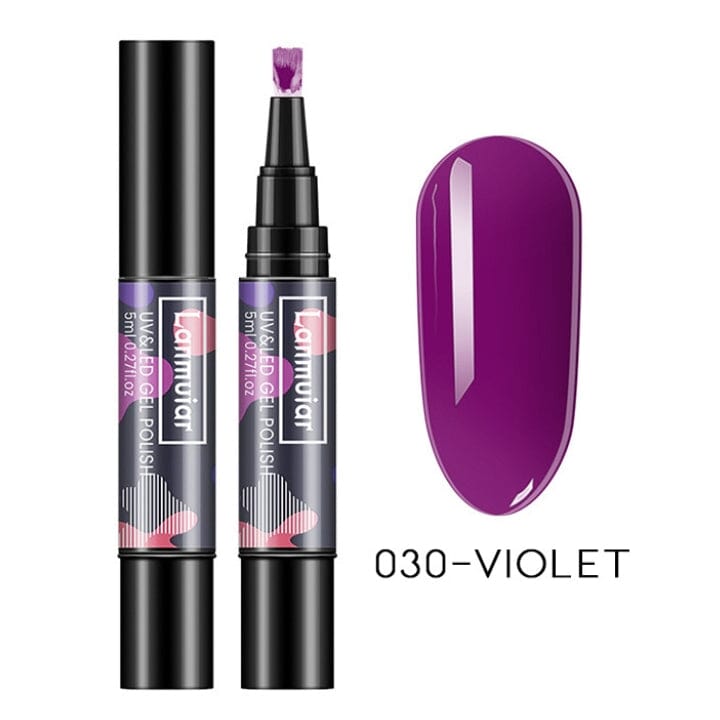 Instant Nail Gel Paint On Brush Pen Every Day And Night 030 - Violet 