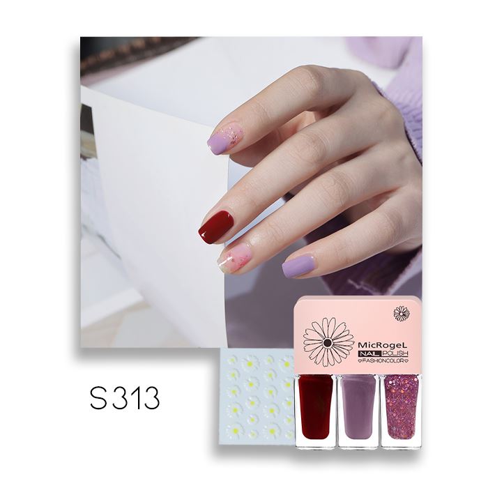 Peel-Off Nail Polish With Daisy Stickers spring-hill-lane33 S313 - Succulent Grapes 