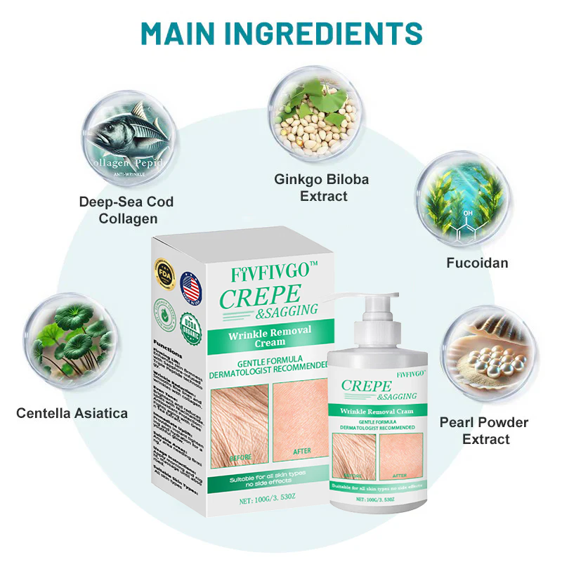 Fivfivgo™ Wrinkle Removel Cream (Address Crepe & Sagging)