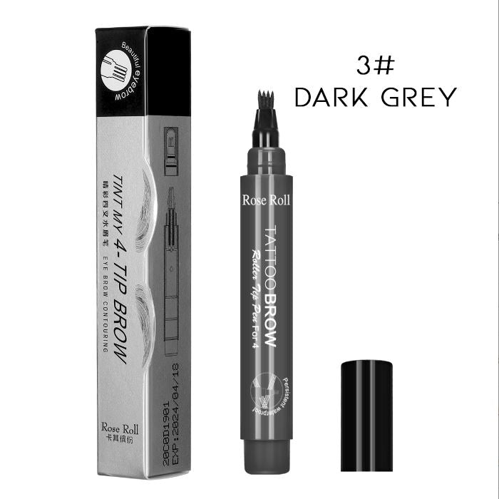 4-point Multi-Use Beard Filler Pen Hair Styling Tools Every Day And Night 3# Dark Grey 1pc 