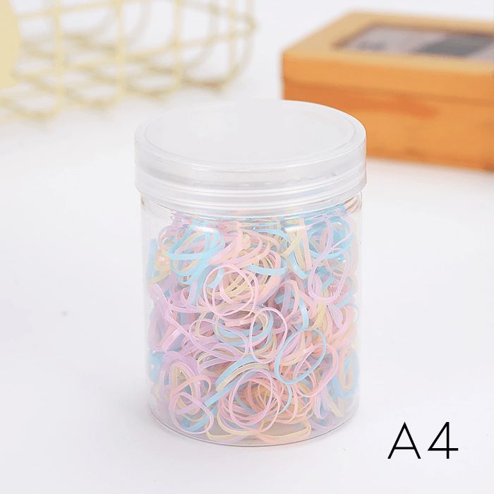 Damage Free Rubber Bands (650 pcs) Hair Accessories Every Day And Night A4 