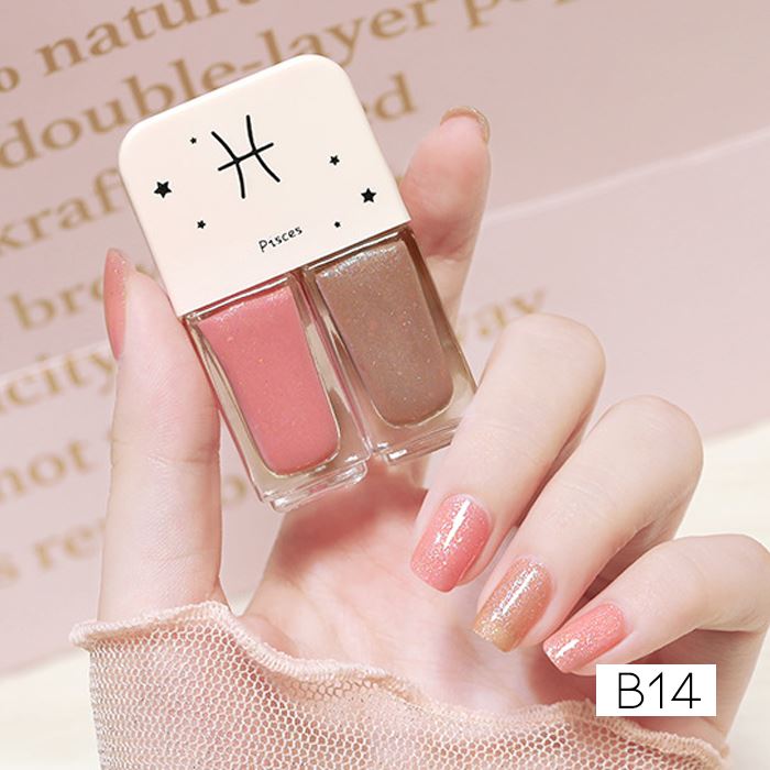 Zodiac Signs Nail Polish spring-hill-lane33 Pink Brown Pisces 
