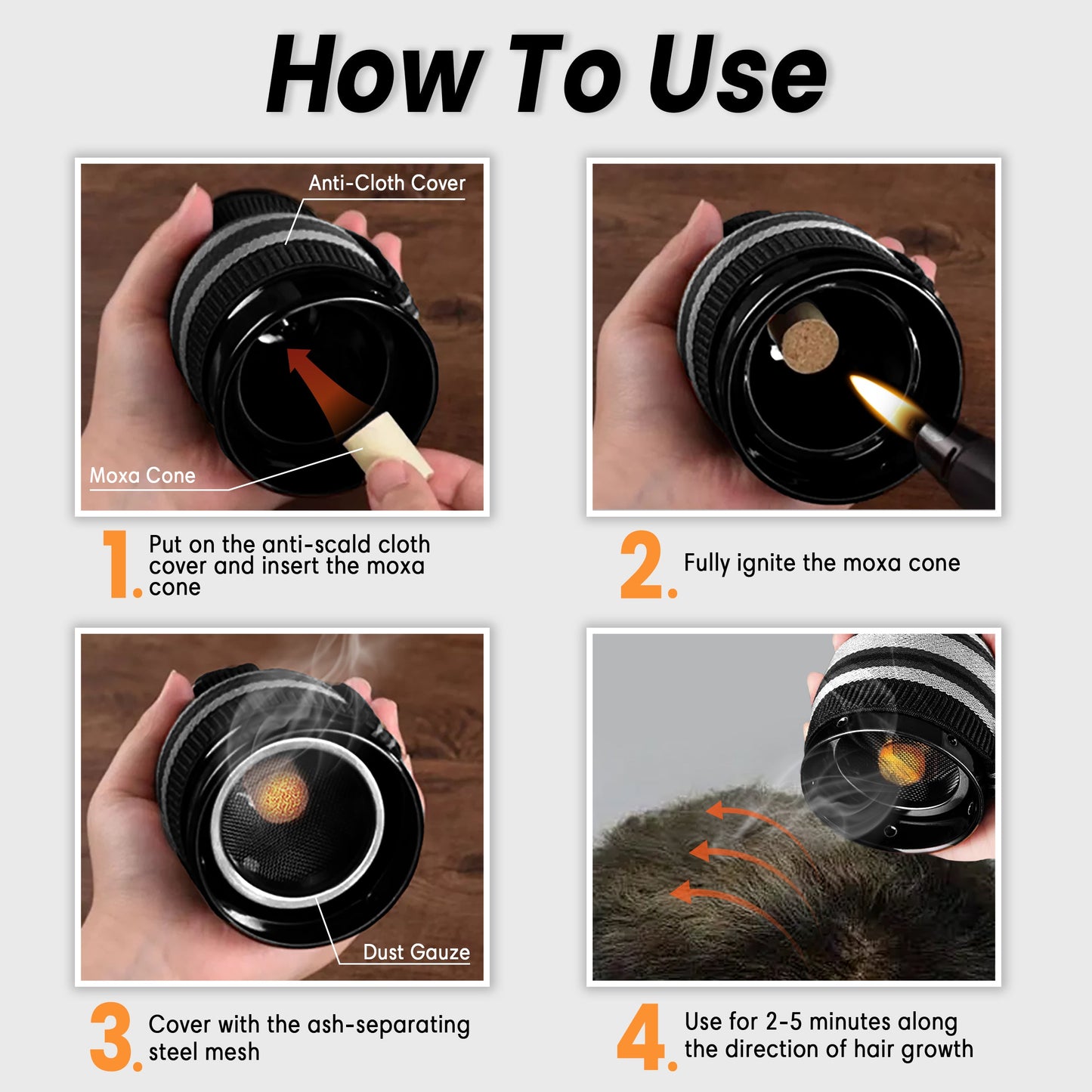 Fivfivgo™ Moxibustion Haarwuchs Gerät