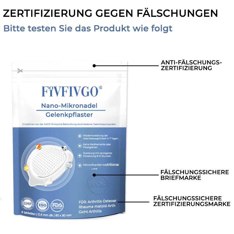 ✅ Offizieller Laden: Fivfivgo® Nano-Mikronadel-Gelenkpflaster