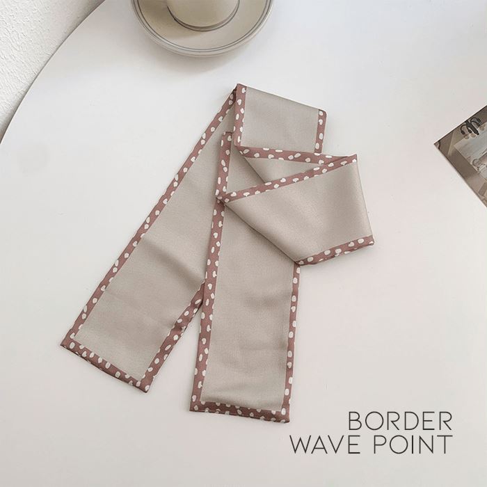Head Silk Scarfs Scarves & Shawls Every Day And Night Border Wave Point 