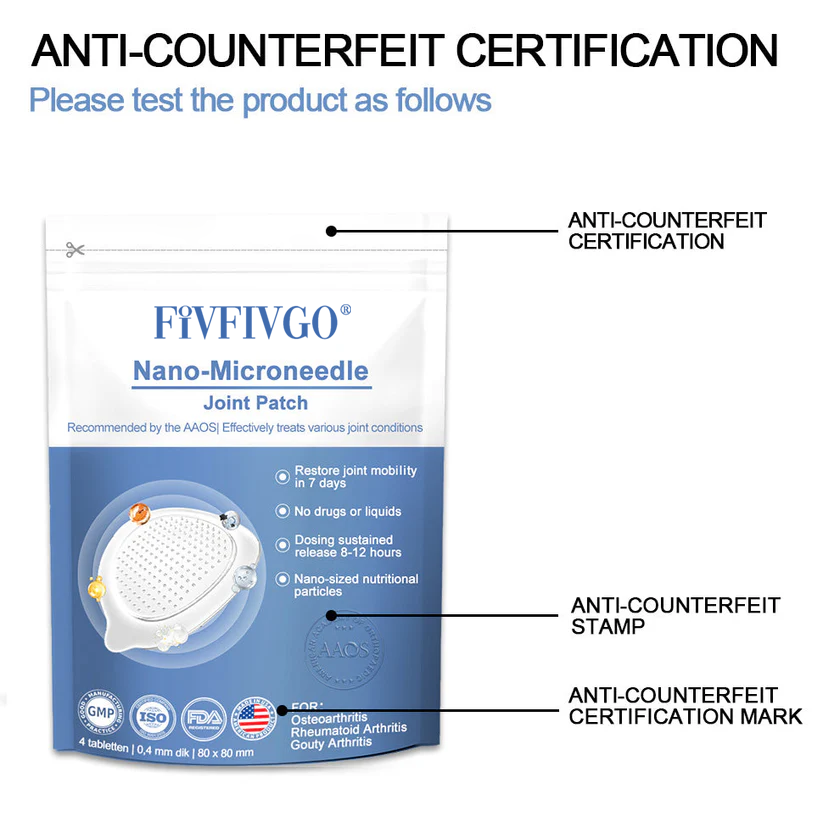 ✅ Official Store: Fivfivgo® Nano-Microneedle Joint Patch