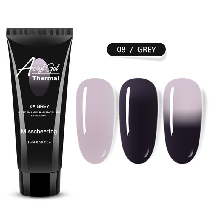 Thermal Changing Gel Nail Polish Set Every Day And Night 08Grey 