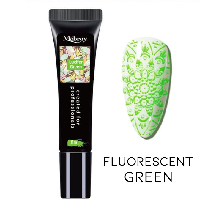 Nail Stamp Art Nail Polishes Every Day And Night Fluorescent Green 