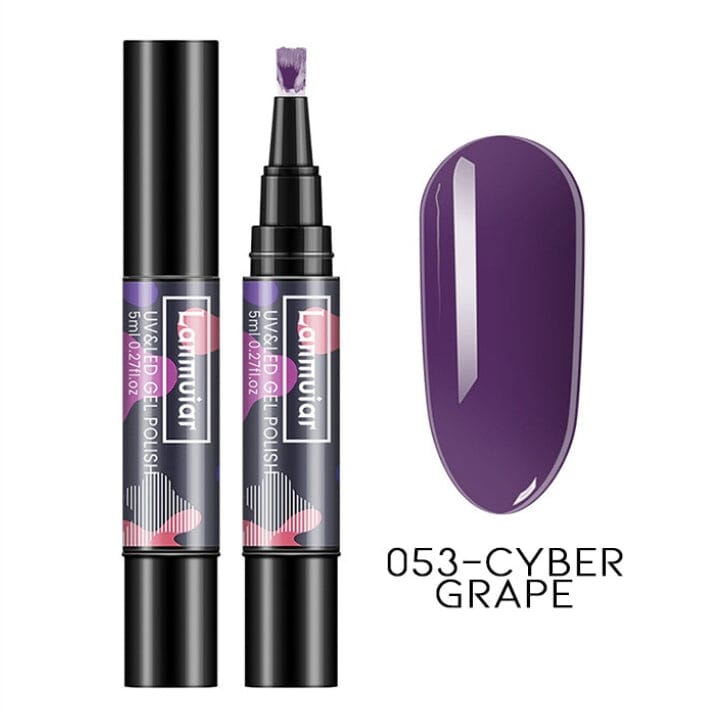 Instant Nail Gel Paint On Brush Pen Every Day And Night 053 - Cyber Grape 