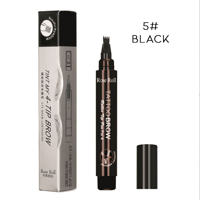 4-point Multi-Use Beard Filler Pen Hair Styling Tools Every Day And Night 5# Black 1pc 