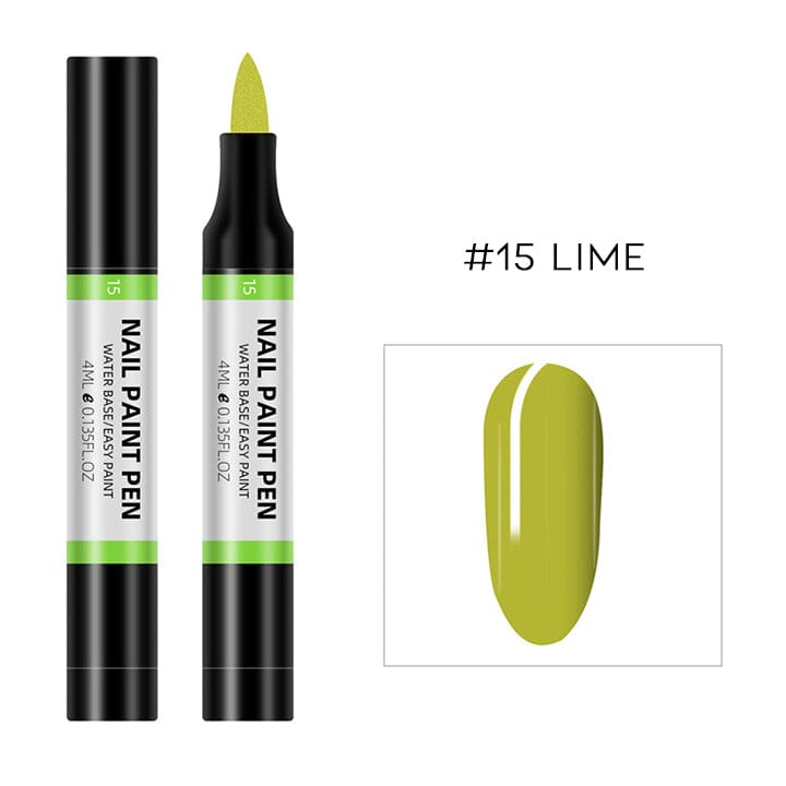 Easy Nail Polish Paint On Pen Nail Every Day And Night #15 Lime 