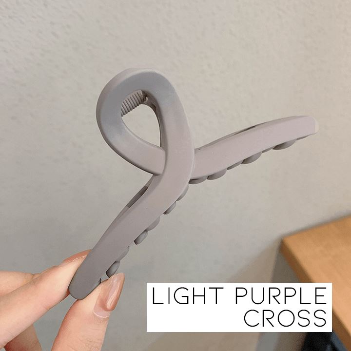 Elegant Hair Claw Clips Apparel & Accessories Every Day And Night Light Purple Cross 