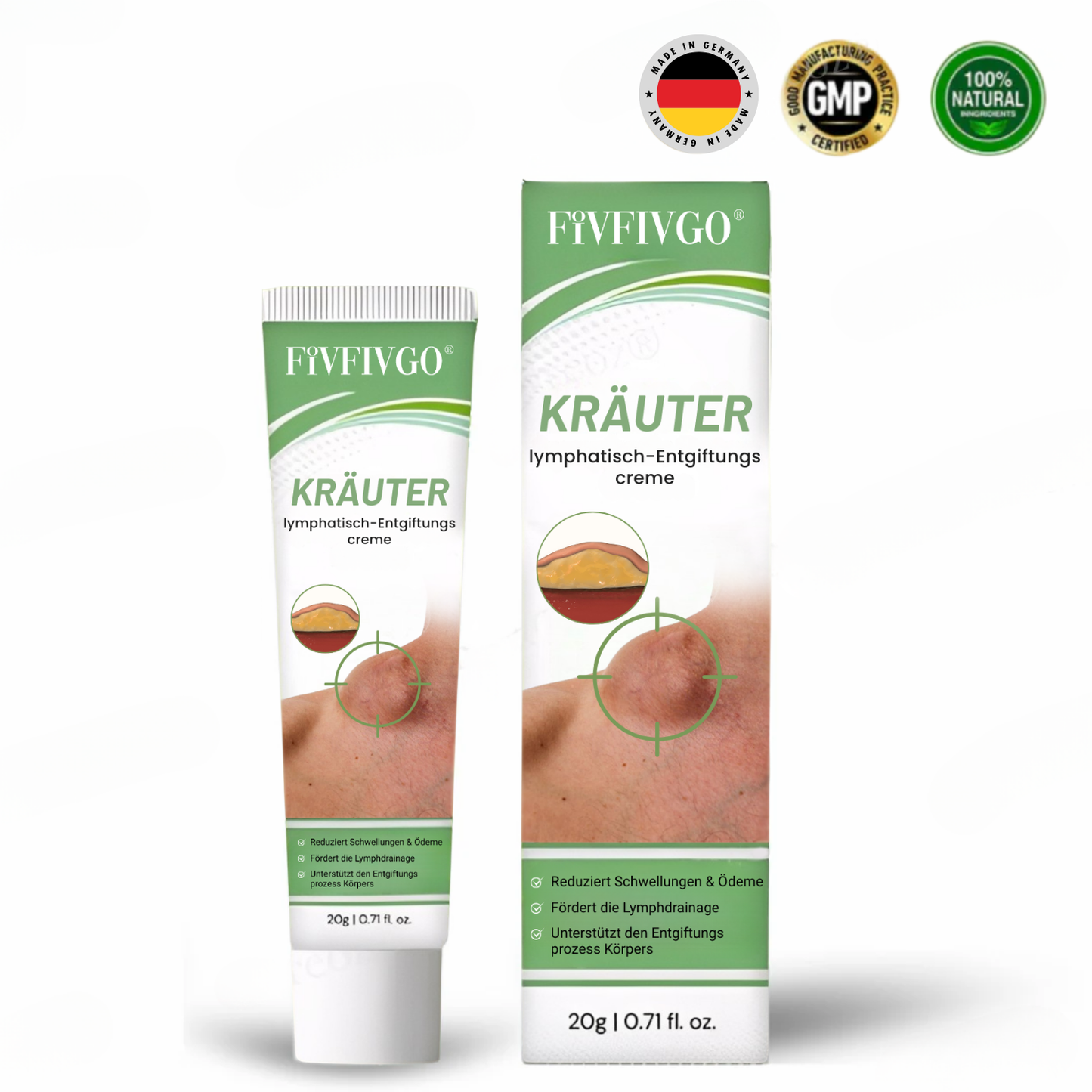 Fivfivgo® Kräuter-lymphatisch-Entgiftungscreme