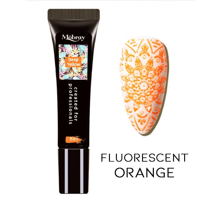 Nail Stamp Art Nail Polishes Every Day And Night Fluorescent Orange 