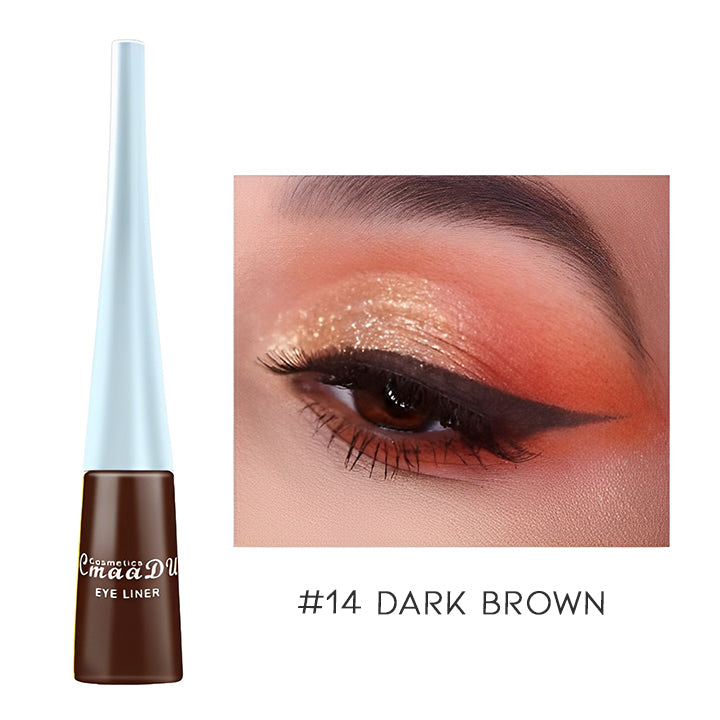 Super Pigmented Color Liquid Eyeliner Make-up Every Day And Night #14 Dark Brown 1 pc 