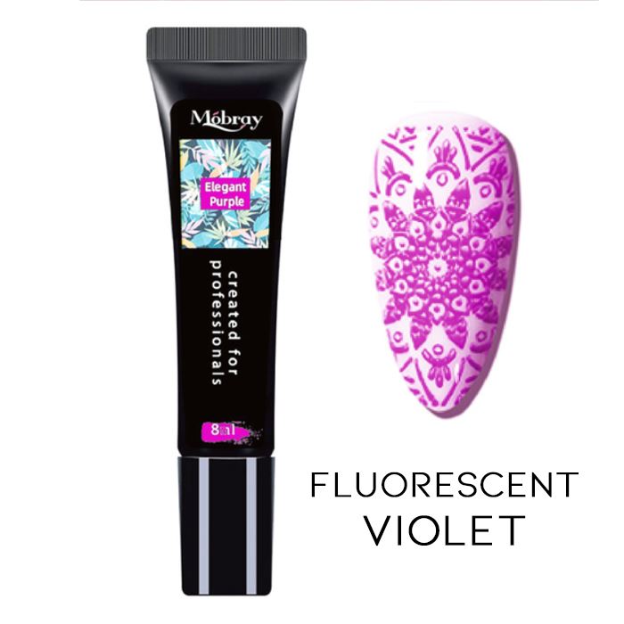 Nail Stamp Art Nail Polishes Every Day And Night Fluorescent Violet 