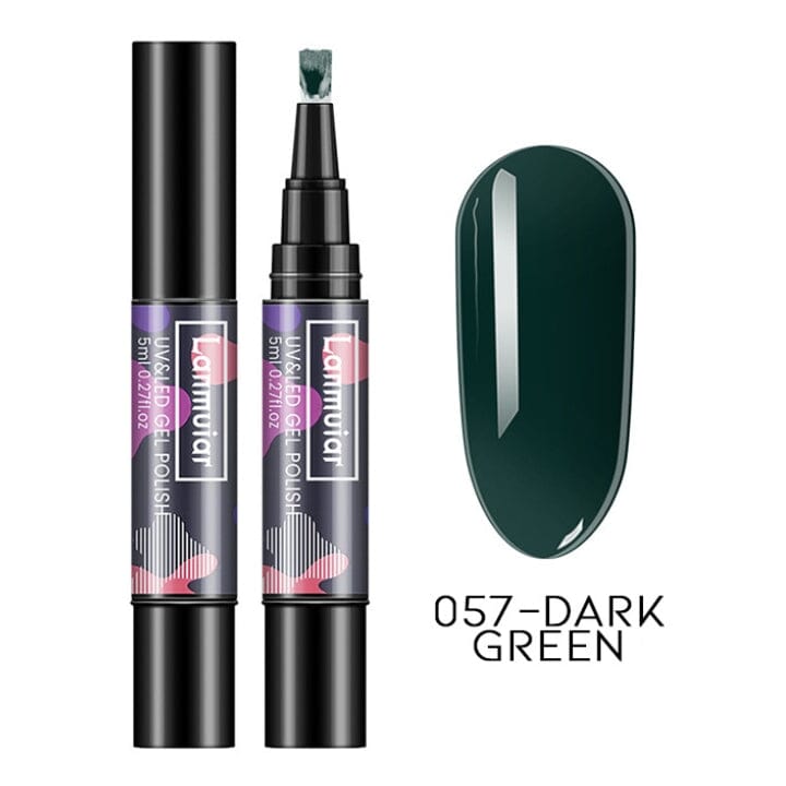 Instant Nail Gel Paint On Brush Pen Every Day And Night 057 - Dark Green 