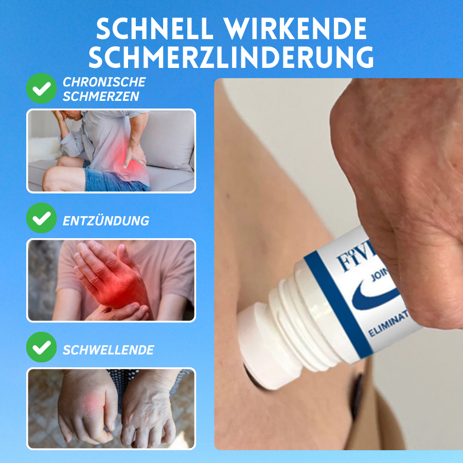 Fivfivgo™ Gelenke & Muskeln Natürliches Relief Roll-On bei chronischen Schmerzen, Entzündungen und Schwellungen