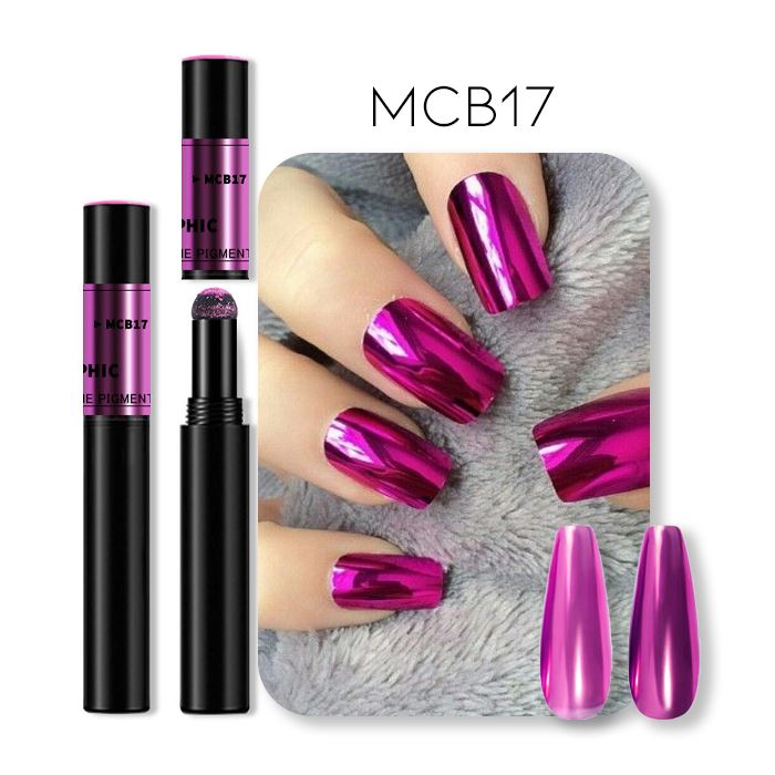 Mirror Chrome Powder Cushion Nail Every Day And Night MCB17 