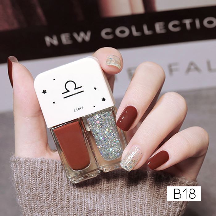 Zodiac Signs Nail Polish spring-hill-lane33 Red Glitter Libra 