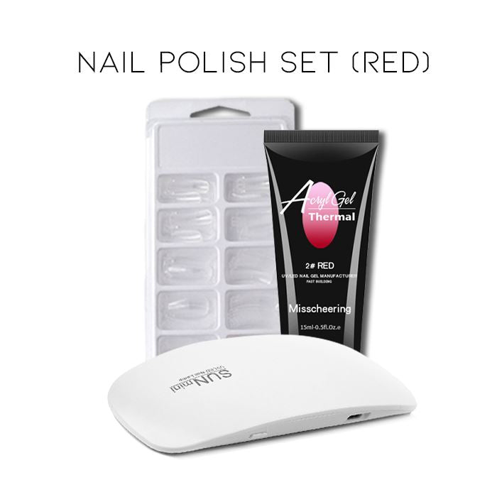 Thermal Changing Gel Nail Polish Set Every Day And Night Nail Set Polish (Red) 