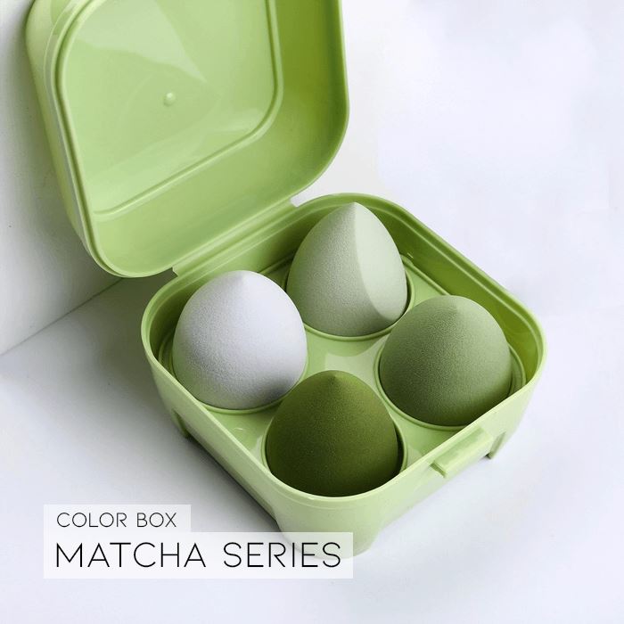 Soft Makeup Sponge Morning Shades Color Box Matcha Series 