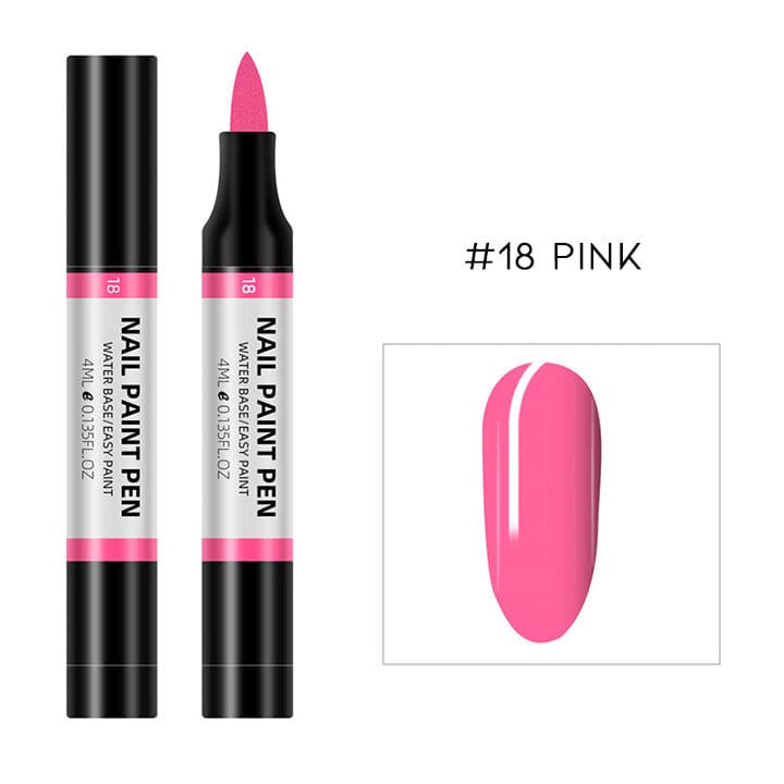 Easy Nail Polish Paint On Pen Nail Every Day And Night #18 Pink 