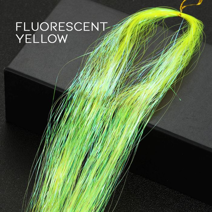 DIY Colorful Tinsel Hair (4 packs set) Hair Styling Tools Every Day And Night Fluorescent Yellow 