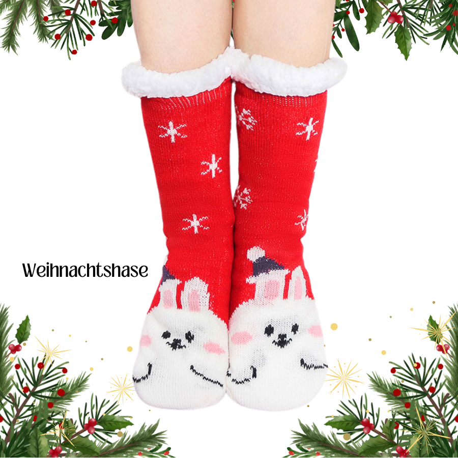 Ultradicke Kaschmir-Hausschuhsocken