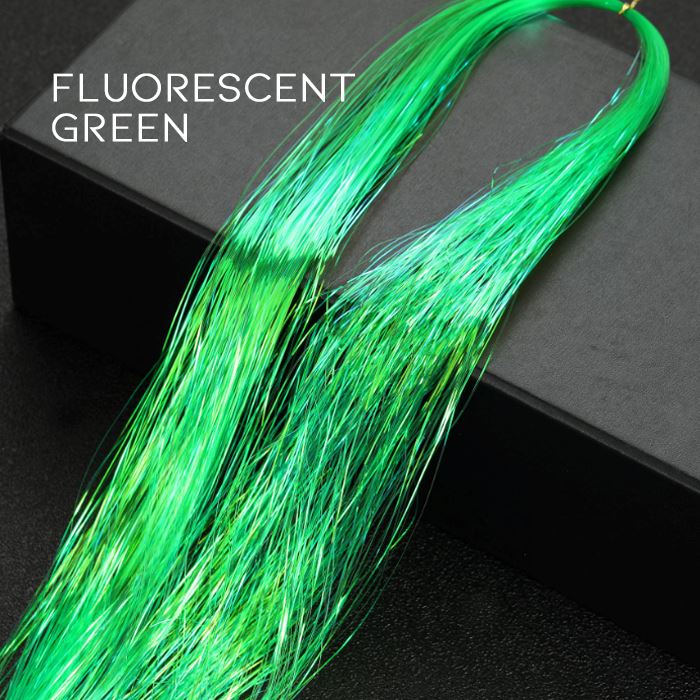 DIY Colorful Tinsel Hair (4 packs set) Hair Styling Tools Every Day And Night Fluorescent Green 