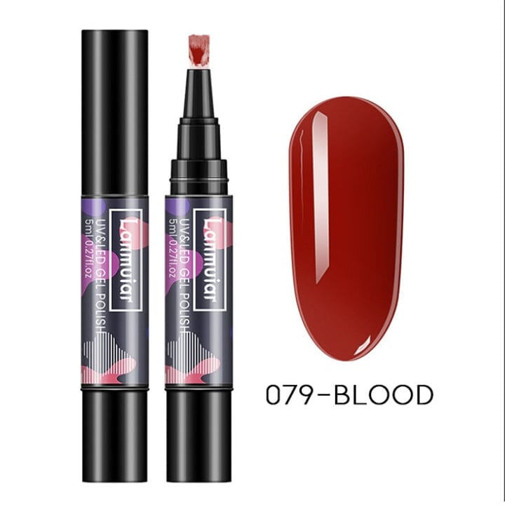 Instant Nail Gel Paint On Brush Pen Every Day And Night 079 - Blood 