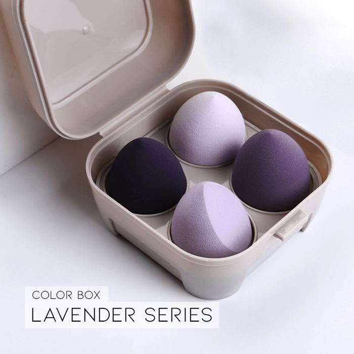 Soft Makeup Sponge Morning Shades Color Box Lavender Series 