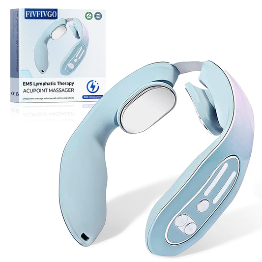 Fivfivgo™ NeckEase EMS Masseur de points d’acupuncture pour thérapie lymphatique