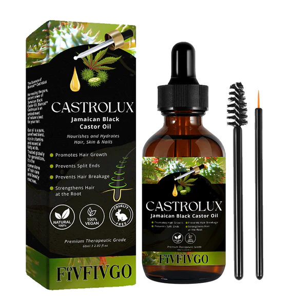 Fivfivgo™ CastroLux Huile de ricin noire de Jamaïque