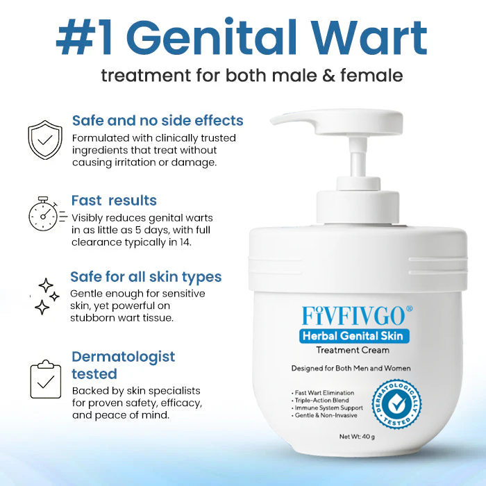Fivfivgo® Herbal Genital Skin Treatment Cream ✅ Revolutionary Natural Solution for Genital Wart Treatment!
