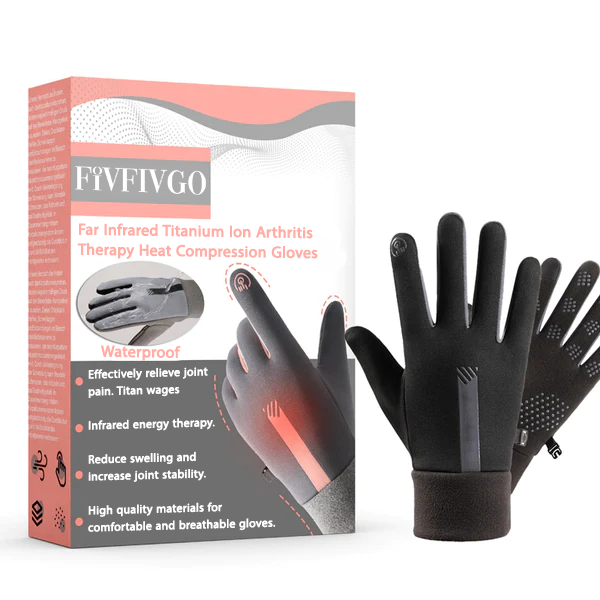 Fivfivgo™ Far Infrared Titanium Ion Arthritis Therapy Heat Compression Gloves