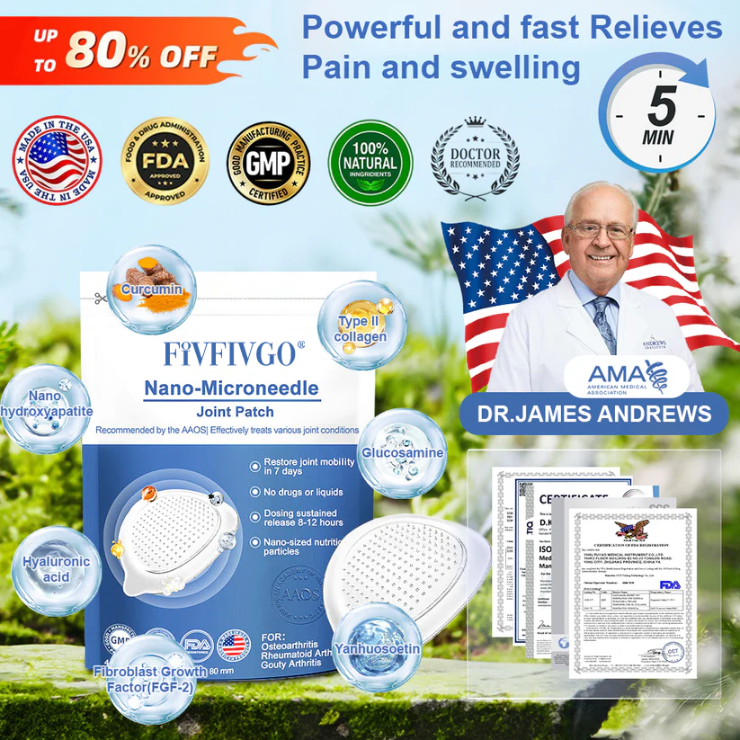 ✅ Official Store: Fivfivgo® Nano-Microneedle Joint Patch