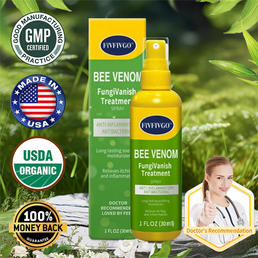 Fivfivgo™ BeeVenom FungiVanish Treatment Spray👨‍⚕️(Promote nail regeneration、Effectively eliminates toenail fungus, athlete's foot, foot ulcers)🔥