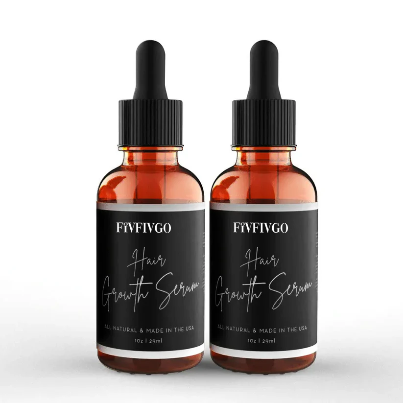 Fivfivgo™ Hair Growth Serum Designed for Black Women with Organic Herbs and Natural Vitamin. No Chemicals