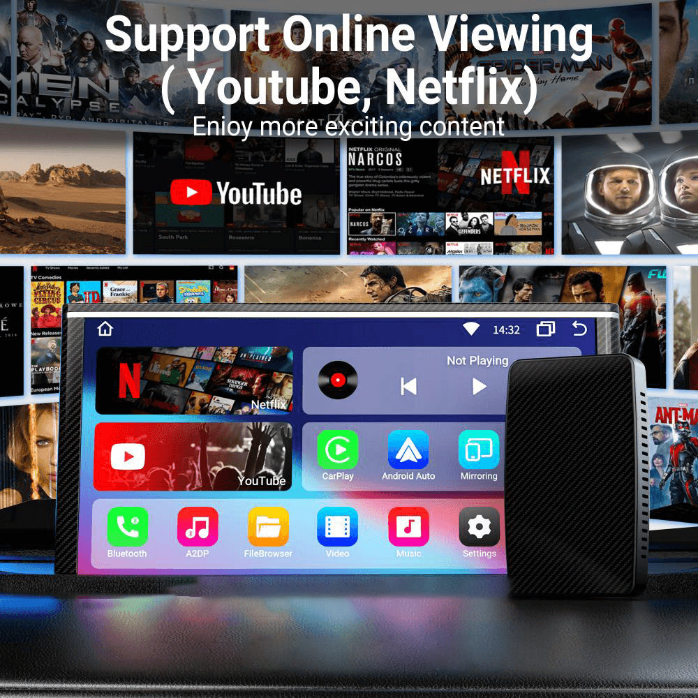 Lamicry™ Play2Video Kabelloses CarPlay/Android Auto