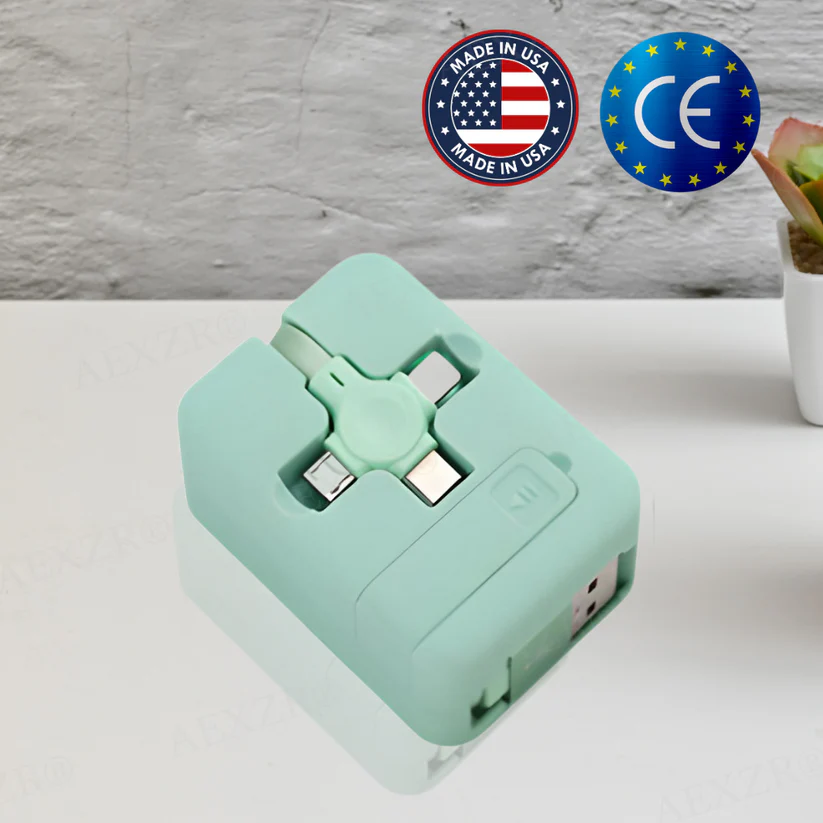 Three-in-One Charging Cable Roll