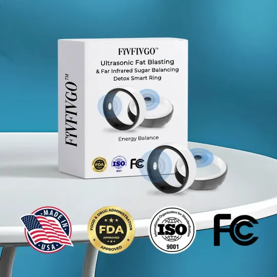 Fivfivgo™ Ultrasonic Fat Blasting & Far Infrared Sugar Balancing Detox Smart Ring - Energy Balance