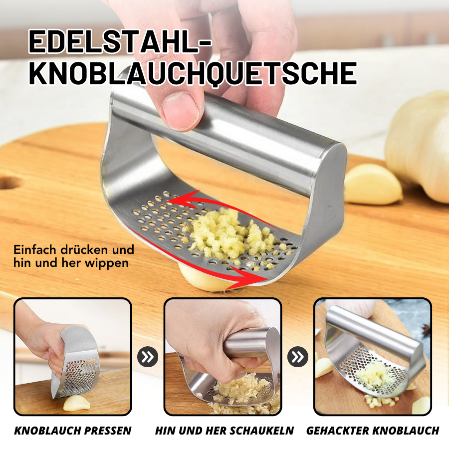 Edelstahl-Knoblauchquetsche