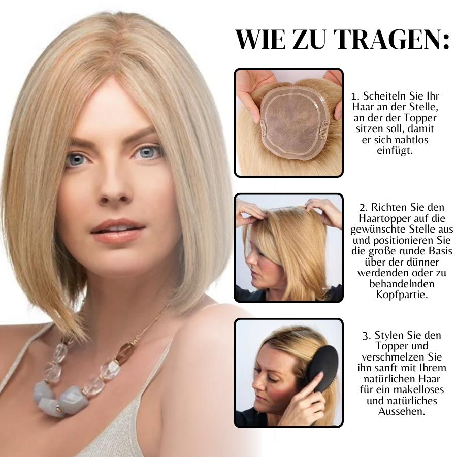 Natürlicher Clip-In Haare Topper