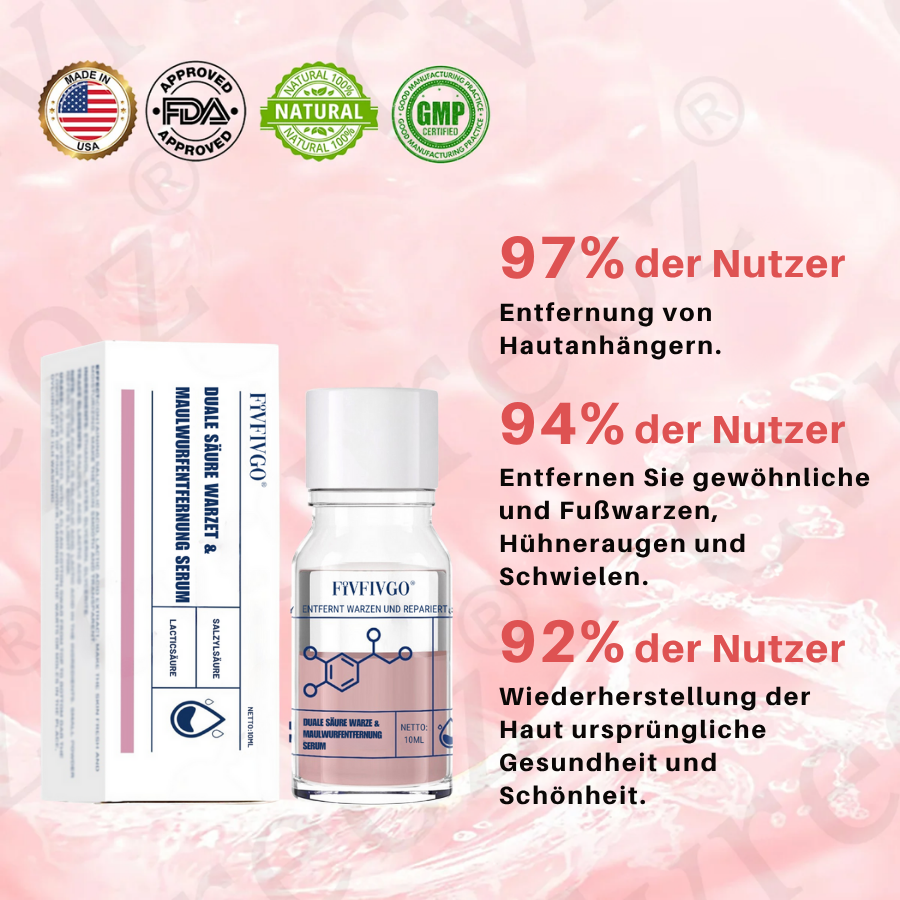 Fivfivgo® Duale Säure Warze & Maulwurfentfernung Serum
