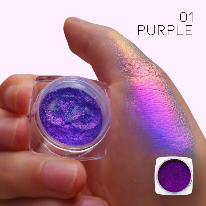 Color Reflect Multichrome Eyeshadow Powder Make-up Every Day And Night 01 Purple 2PCS (35% OFF) $15 Each 